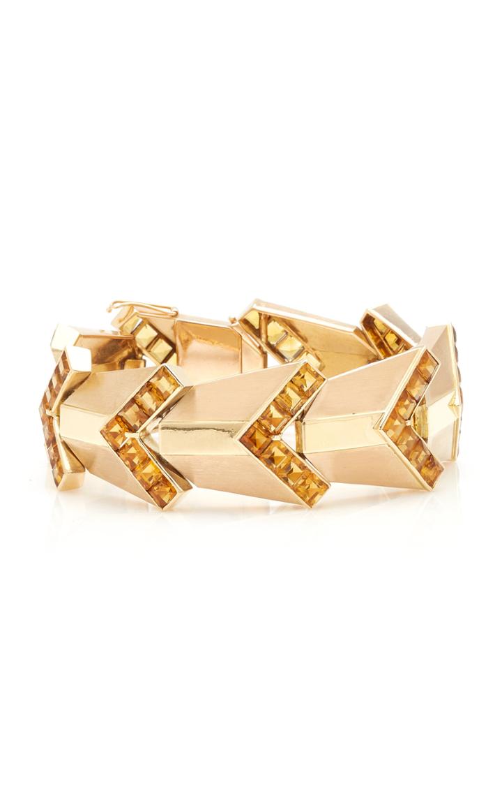 Moda Operandi Stephen Russell One Of A Kind 18k Gold And Citrine Bracelet