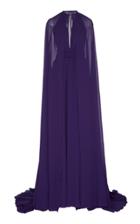 Dundas Silk Georgette Cape Gown With Belt