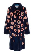 Carolina Herrera Collarless Floral Mink Fur Jacket