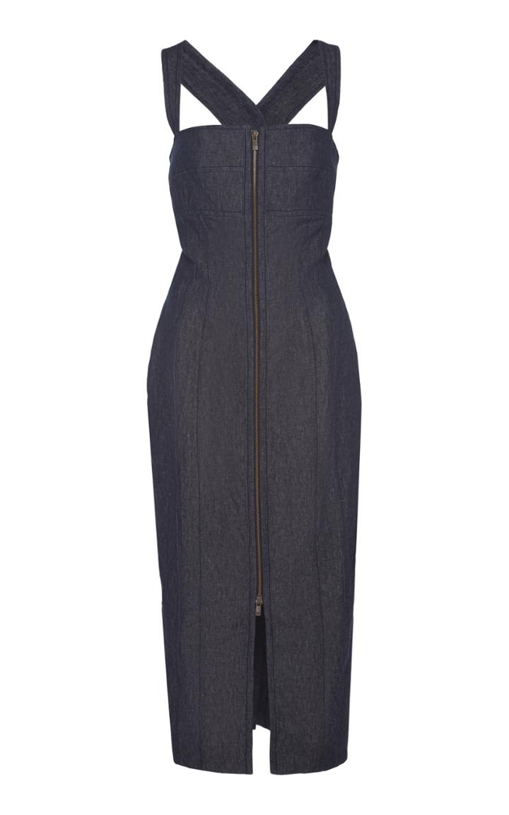 Moda Operandi Martin Grant Linen Slit Halter Dress Size: 34