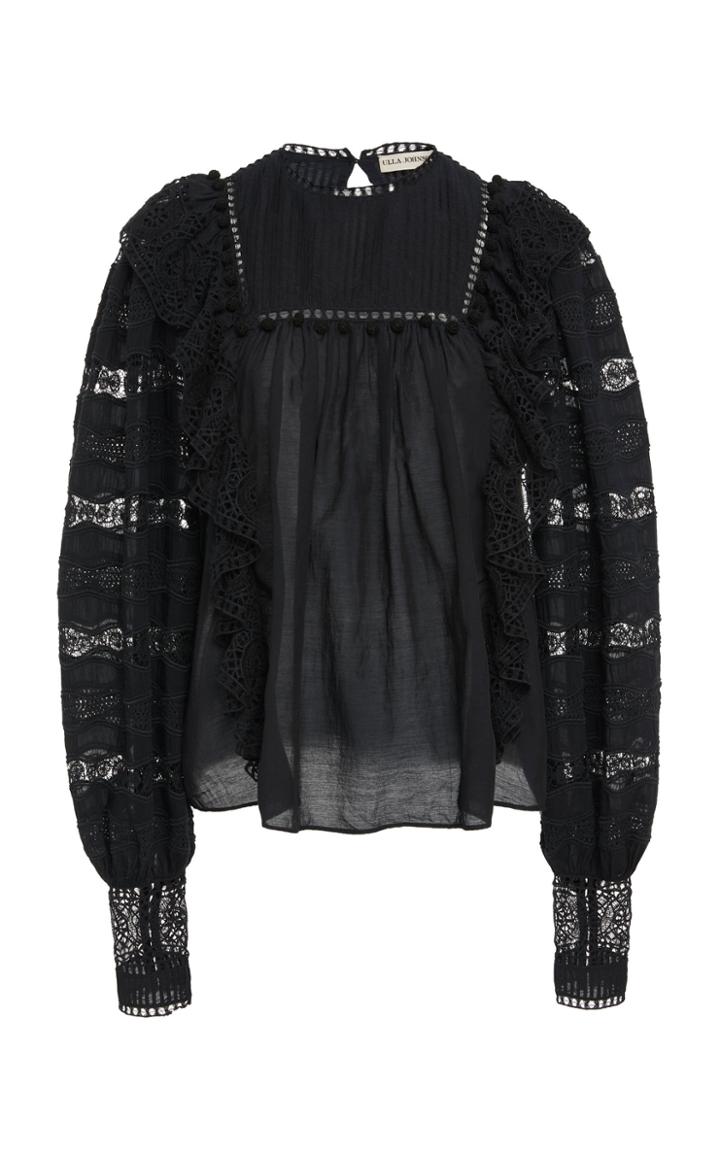 Ulla Johnson Lily Eyelet Cotton-blend Top