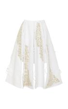 Razan Alazzouni Cut Out Midi Skirt With Embellishment