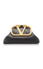 Valentino Supervee Leather Clutch