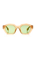 Moda Operandi Burberry Hexagon-frame Checked Acetate Sunglasses