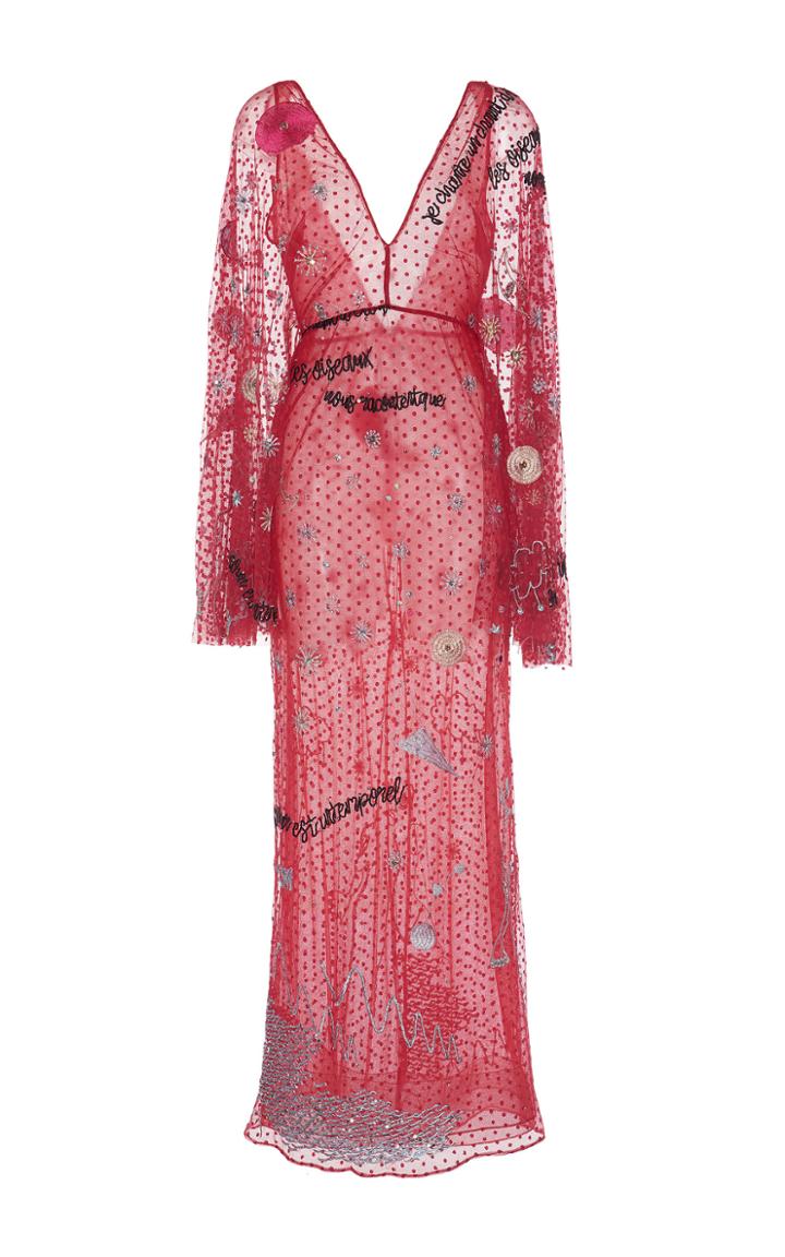 Sandra Mansour Lada Embroidered Maxi Dress