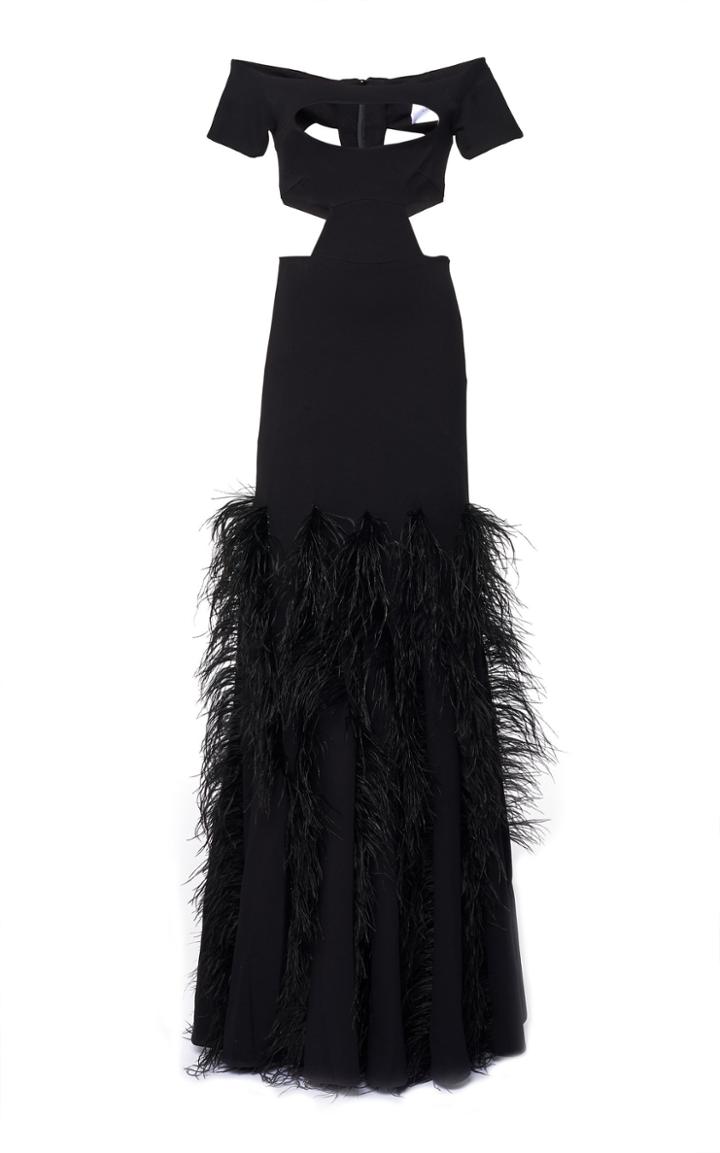 Leal Daccarett La Fenix Off-the-shoulder Crepe Dress