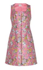 Delpozo Floral-detailed Satin-jacquard Mini Dress