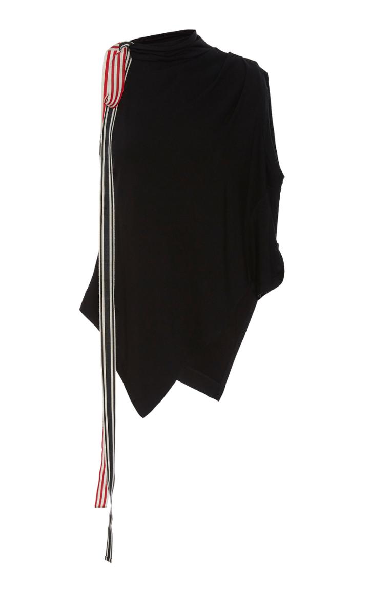 Monse Asymmetrical Cotton Halter Tee