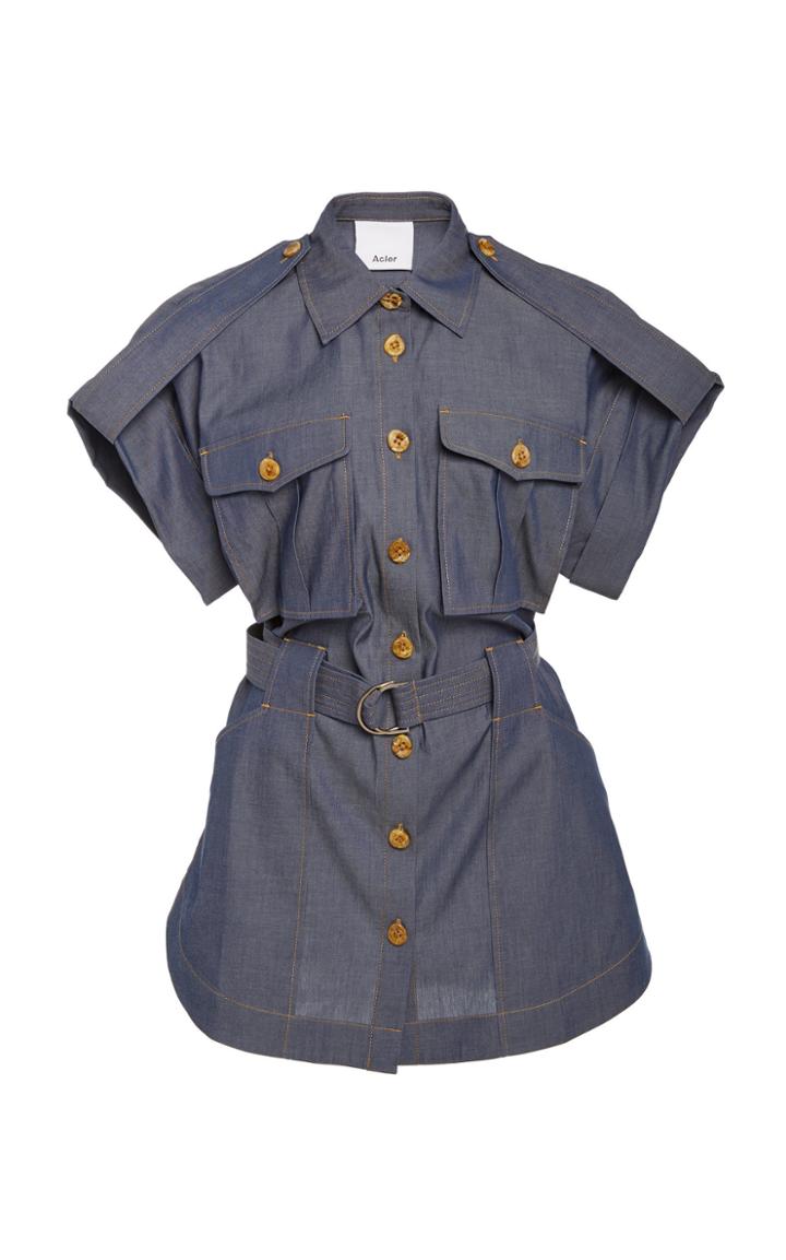 Acler Delton Chambray Shirt Dress