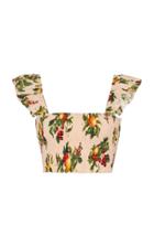 Moda Operandi Significant Other Lily Cotton Smocked Crop Top Size: 2