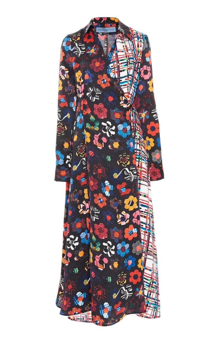 Jonathan Cohen Budgie Floral Silk Dress