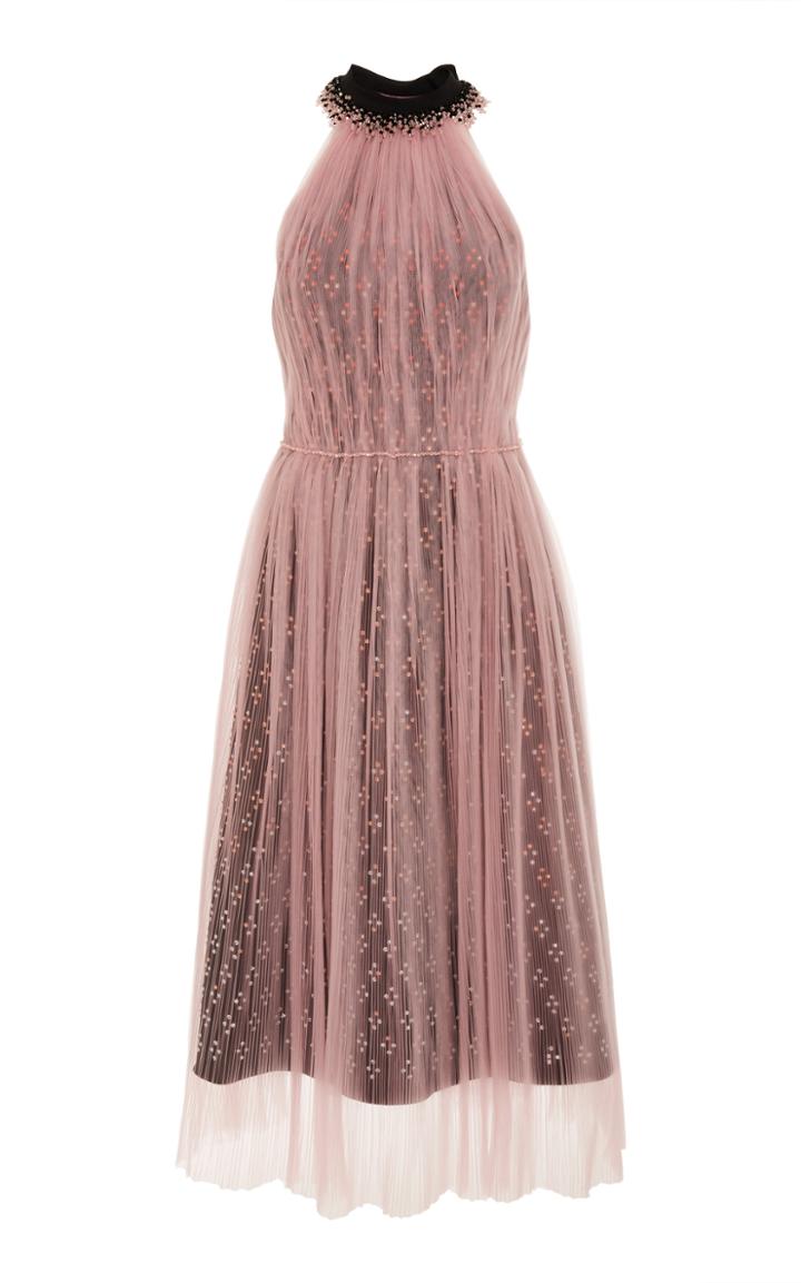 Viktor & Rolf Crystallized Plisse Cocktail Dress