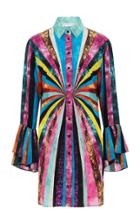 Mary Katrantzou Hawk Long Sleeve Mini Dress