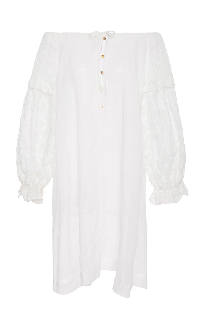 Innika Choo Off The Shoulder Ruffle Sleeve Dress