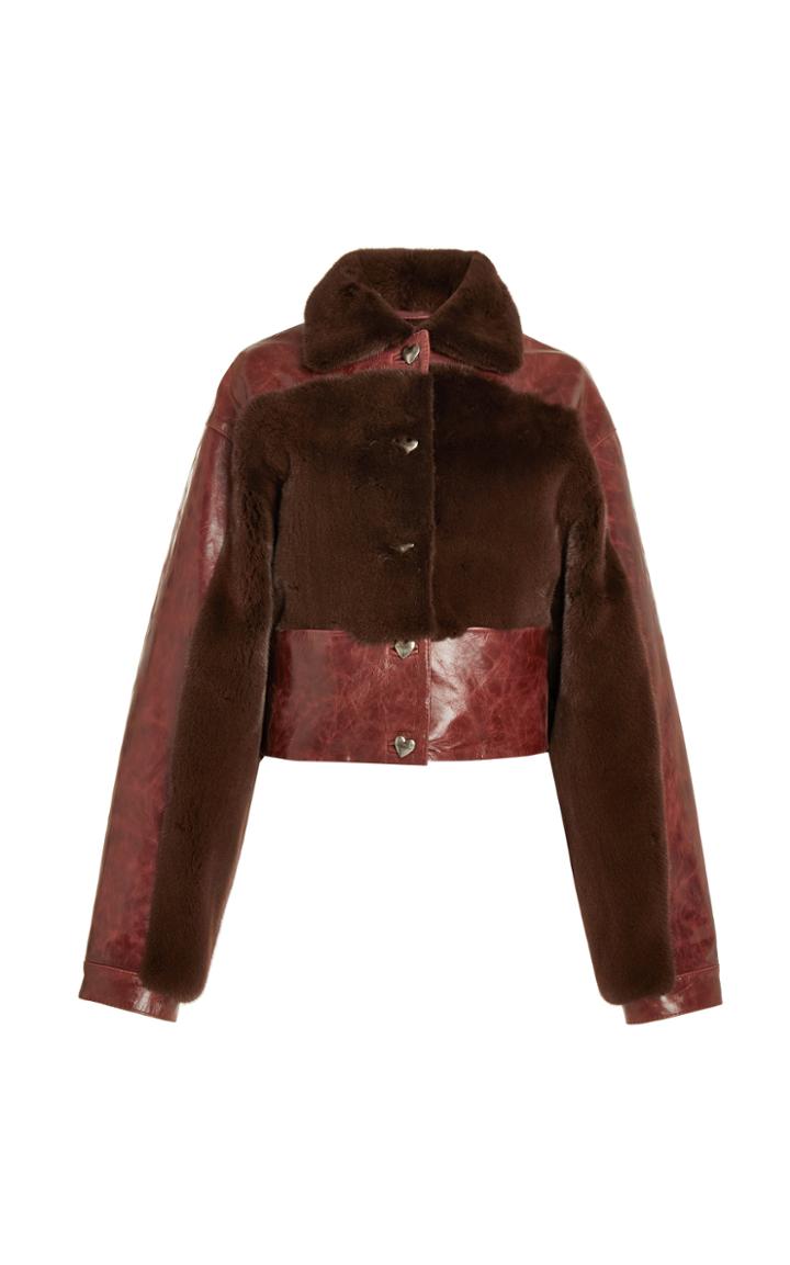 Moda Operandi Saks Potts Loud Oversized Mink And Leather Jacket