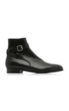 Ralph Lauren Balen Buckled Leather Ankle Boots