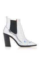 Off-white C/o Virgil Abloh Metallic Leather Ankle Boots