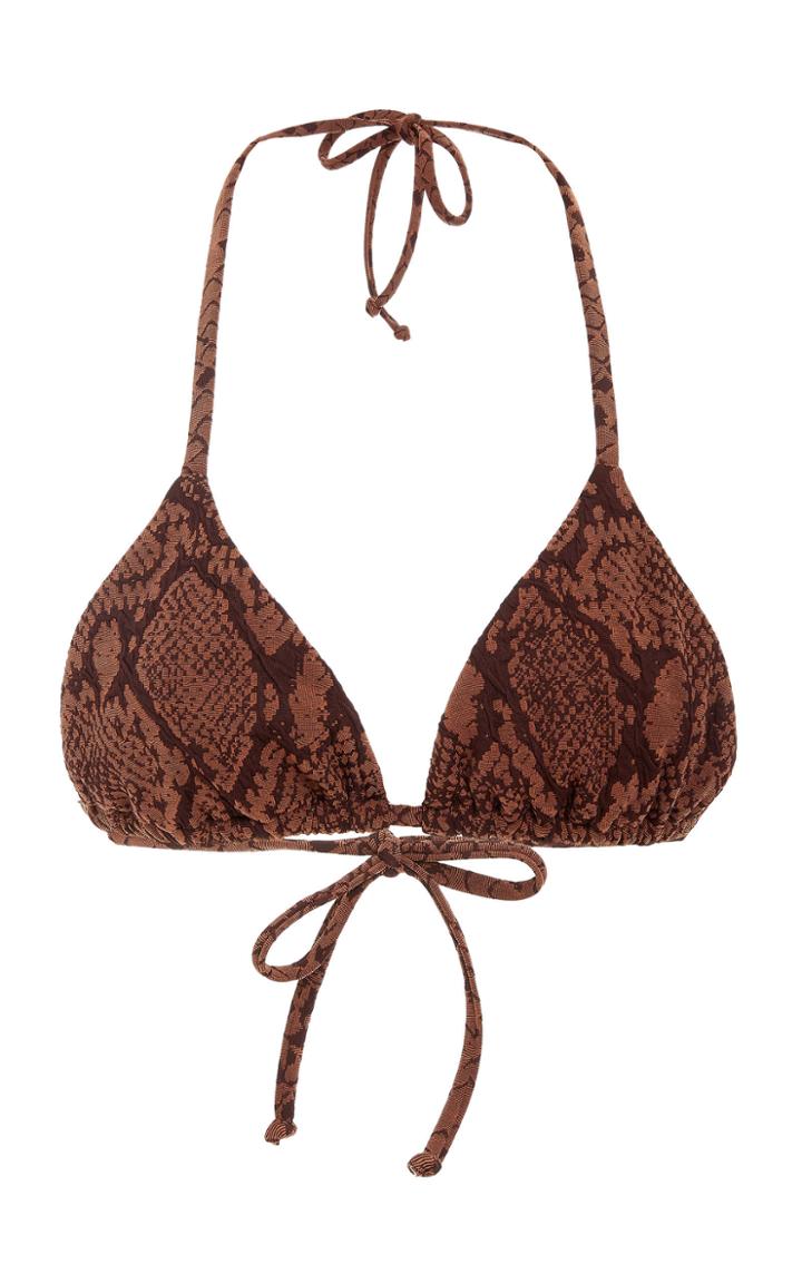 Mara Hoffman Rae Snake-print Bikini Top