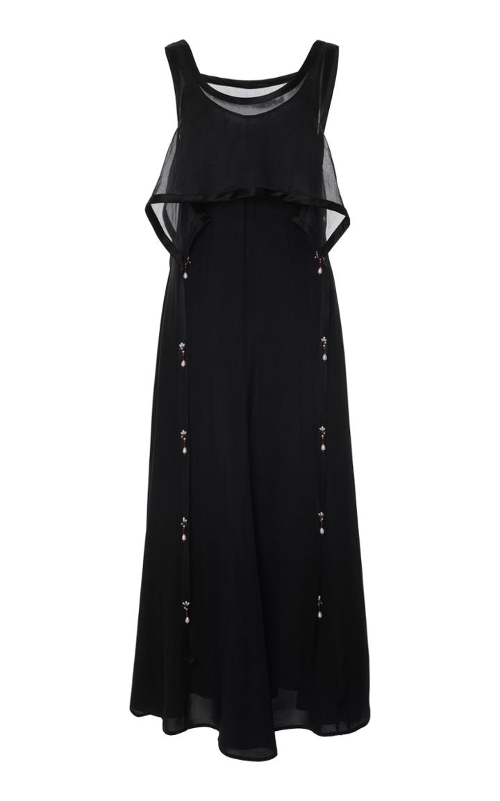 Moda Operandi Loewe Embellished Taffeta Dress Size: 34