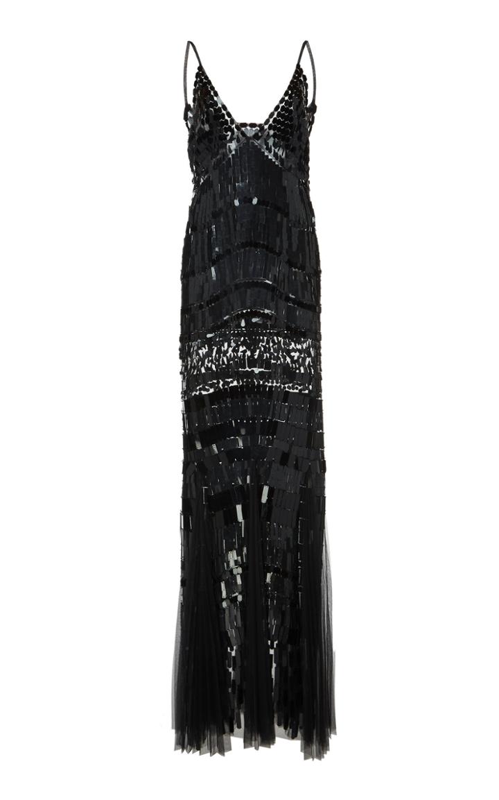 Alberta Ferretti Sequined Tulle Gown
