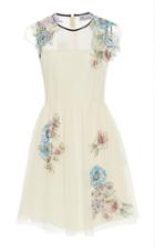 Red Valentino Patch Detail Tulle And Point D'esprit Dress