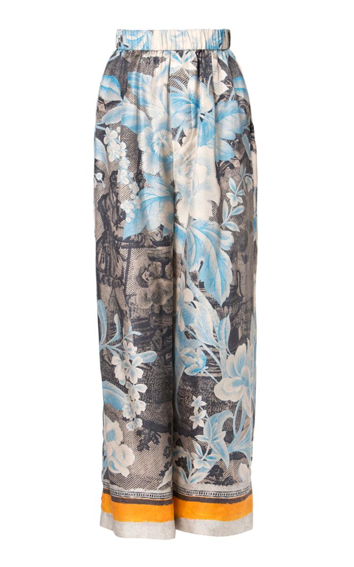 Moda Operandi Biyan Pappilo Silk Wide-leg Pants