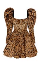 Moda Operandi Raisa Vanessa Puffed-sleeve Velvet Mini Dress