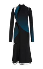Versace Illusion Cutout Degrade Dress