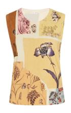 Moda Operandi Oscar De La Renta Printed Jersey Top Size: 2