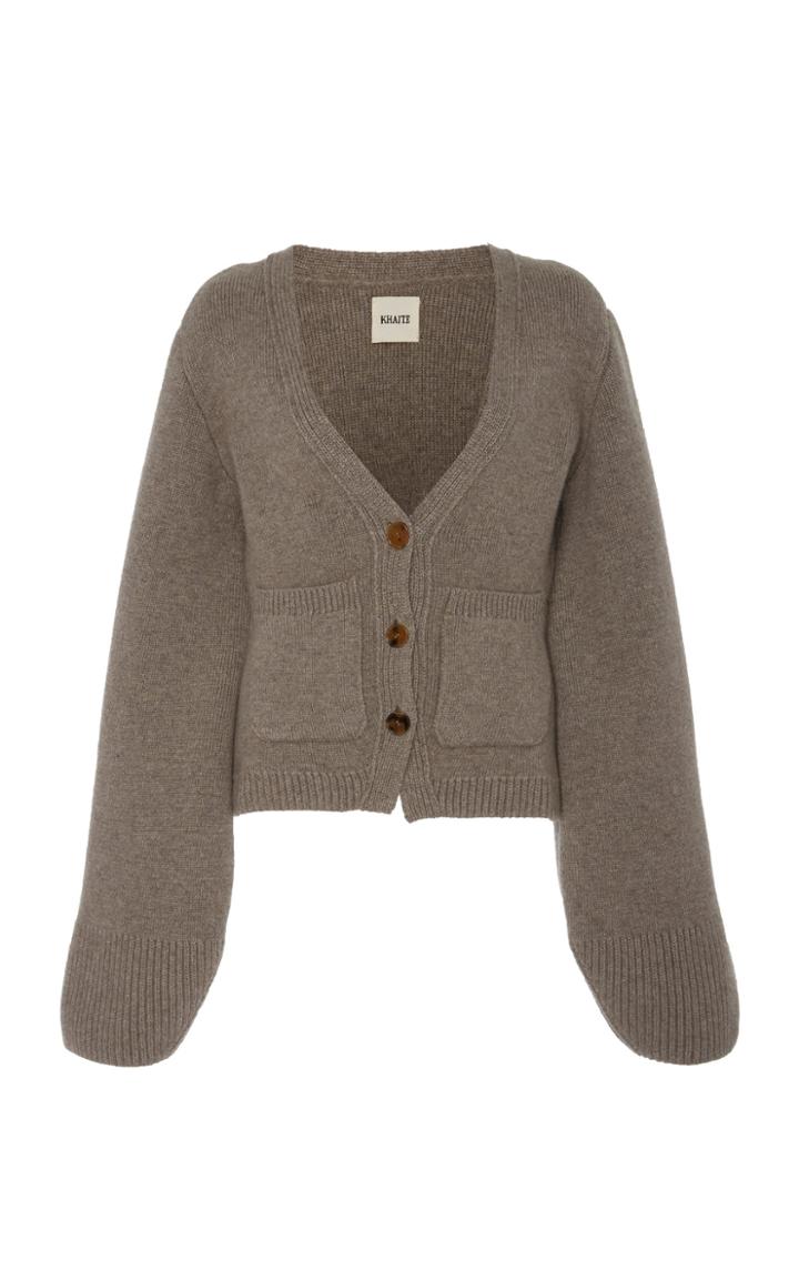 Khaite Scarlet Pocket Cashmere Cardigan