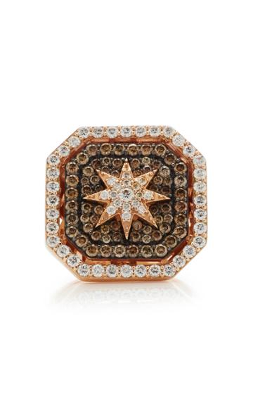 Bee Goddess Venus Star Diamond And 14k Gold Ring