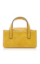 Marge Sherwood Mini Square Croc-embossed Leather Top-handle Bag