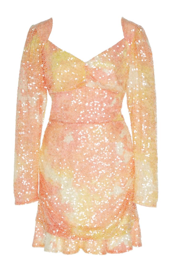 Markarian Natalie Sequin-embellished Crepe Mini Dress