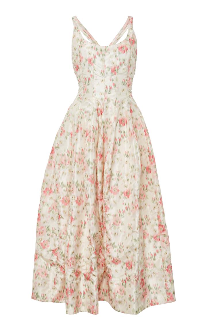 Brock Collection Daphne Floral-print Silk-charmeuse Dress