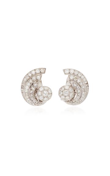 Simon Teakle Diamond Swirl Earrings