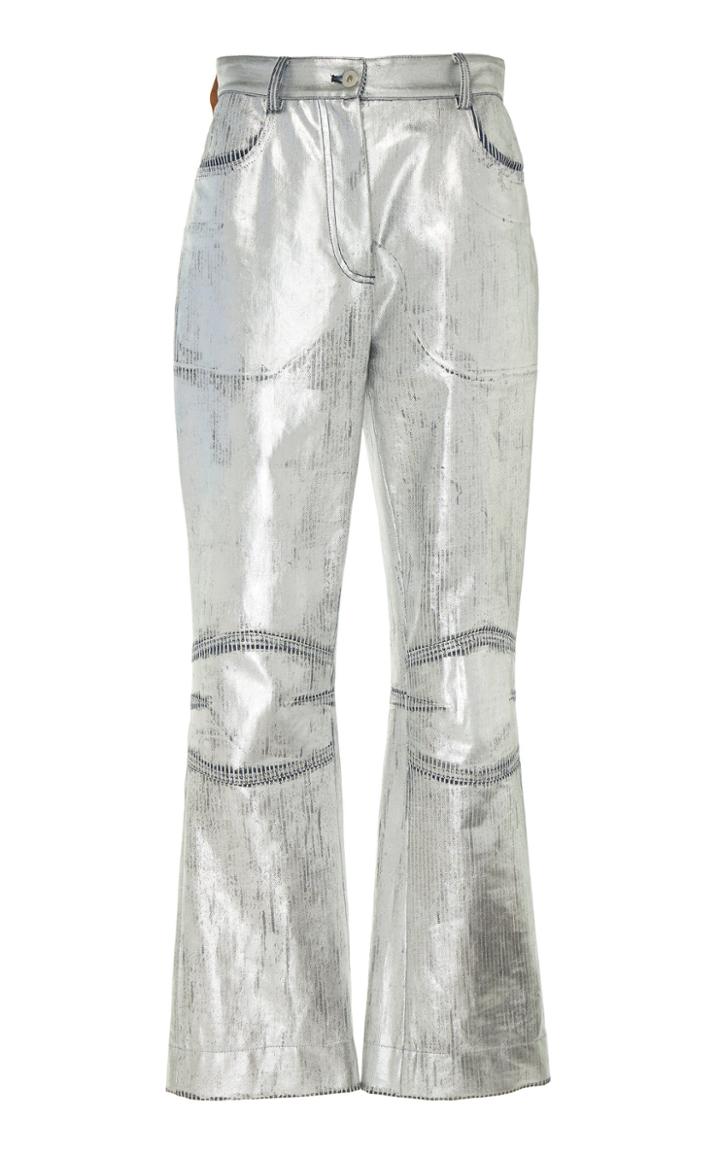 Cdric Charlier Metallic Cotton Pants