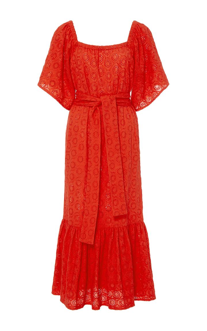 Rhode Resort Jay Belted Open Shoulder Dress
