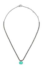 Colette Jewelry Black Diamond Necklace With Emerald