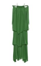 Cult Gaia Palm Athena Layered Chiffon Dress
