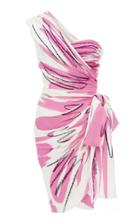 Moschino One-shoulder Crepe Dress