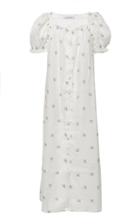 Sleeper Brigitte Linen Flower Printed Long Dress