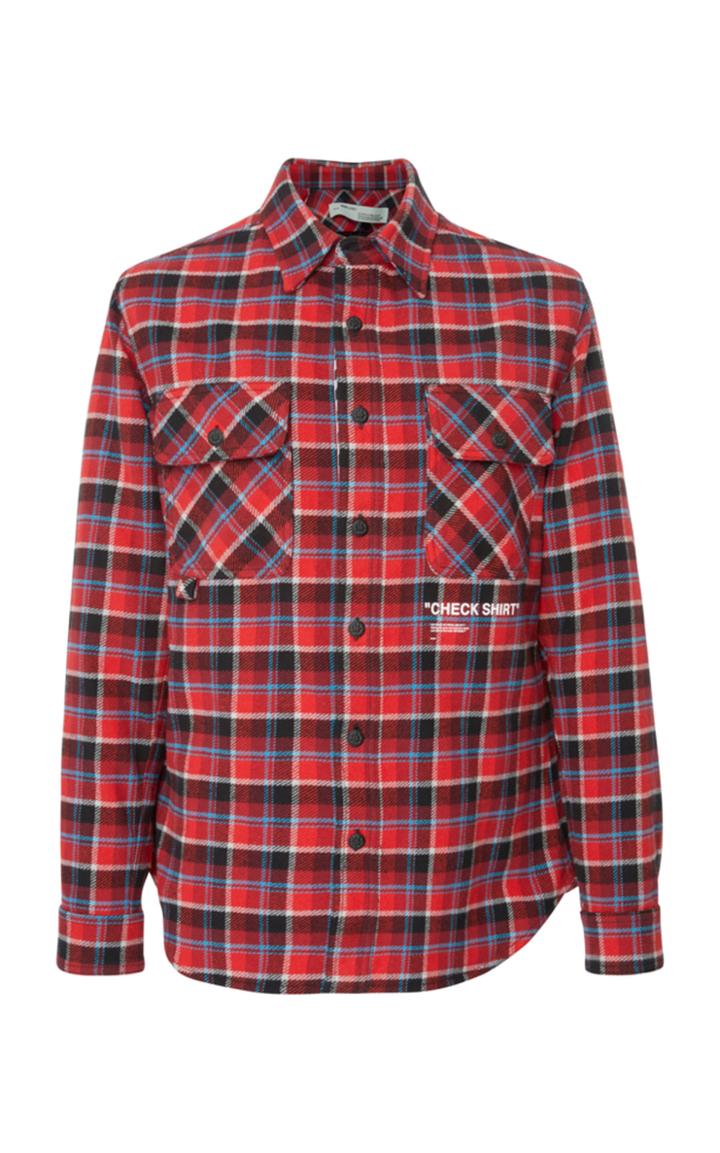 Off-white C/o Virgil Abloh Checked Cotton-blend Shirt