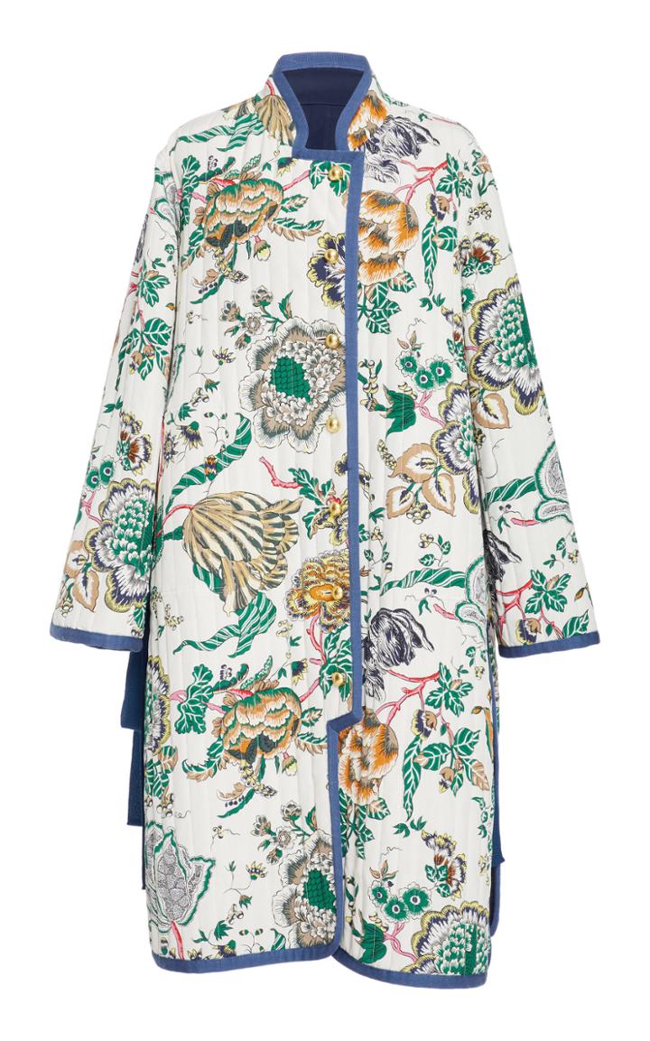 Tory Burch Katrina Long Quilted Coat
