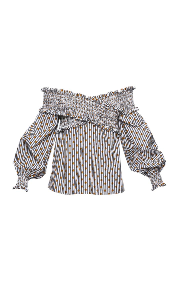 Anna October Crossover Balloon Sleeve Top