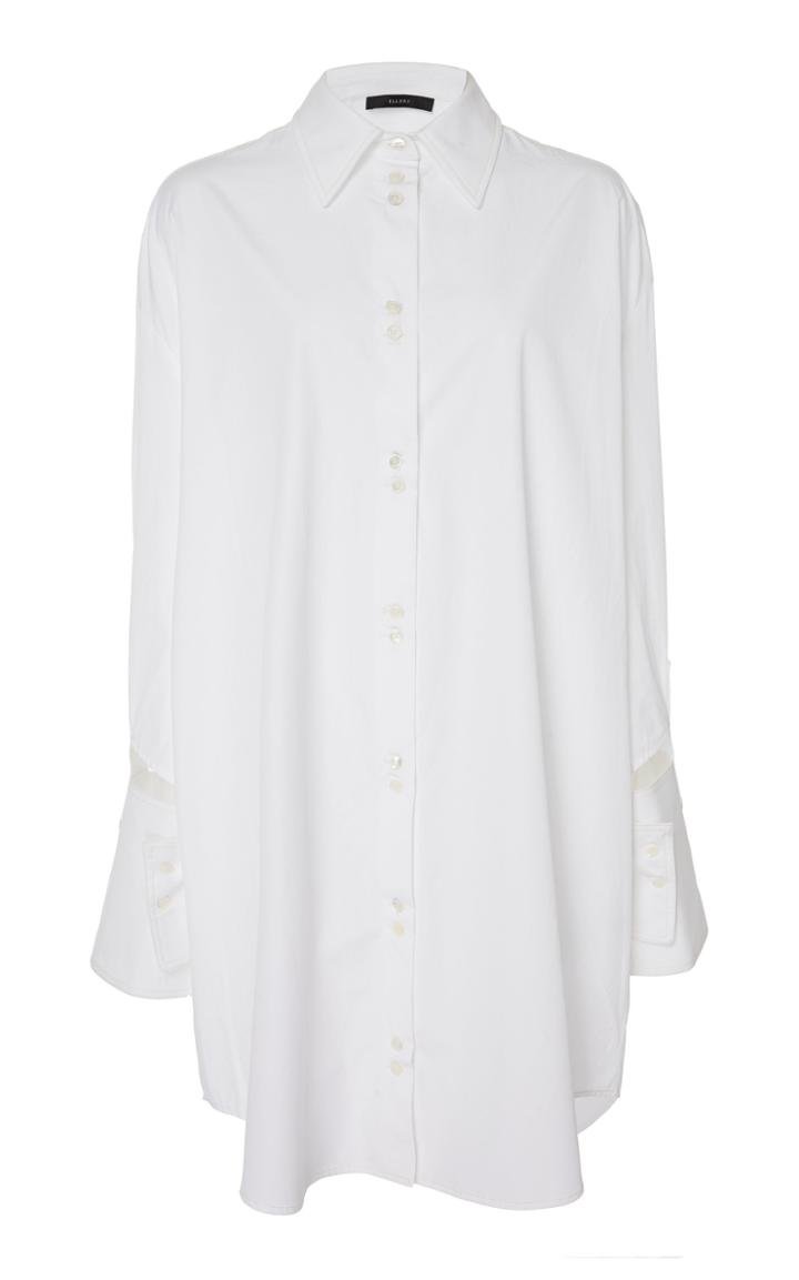 Ellery Cynthia Button-detailed Cotton Shirt Dress