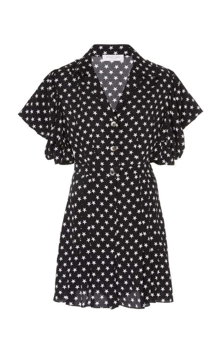 Moda Operandi Michael Kors Collection Printed Crepe De Chine Romper Size: 0