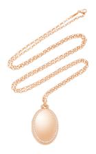 Monica Rich Kosann M'onogrammable 18k Rose Gold And Diamond Premier Four Image Oval Locket On 32 Chain