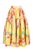 La Doublej Oscar Frayed Satin Skirt Size: S