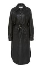 Tibi Belted Faux Leather Midi Dress