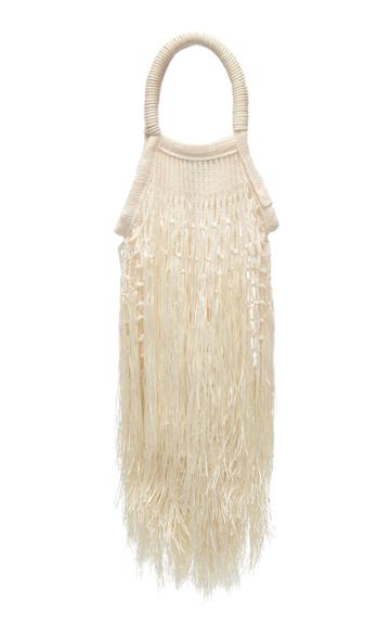 Petit Kouraj Ecru Mini Fringe Bag